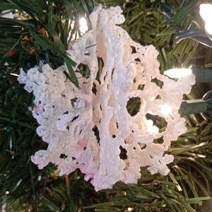 Elegant White Lace Snowflake Ornament